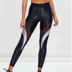 Koral Black and Silver Women's Leggings